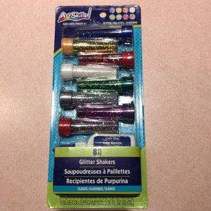 Artskills Classic Glitter Shakers, 8 Glitter Shakers 0.19 OZ & One Craft Glue